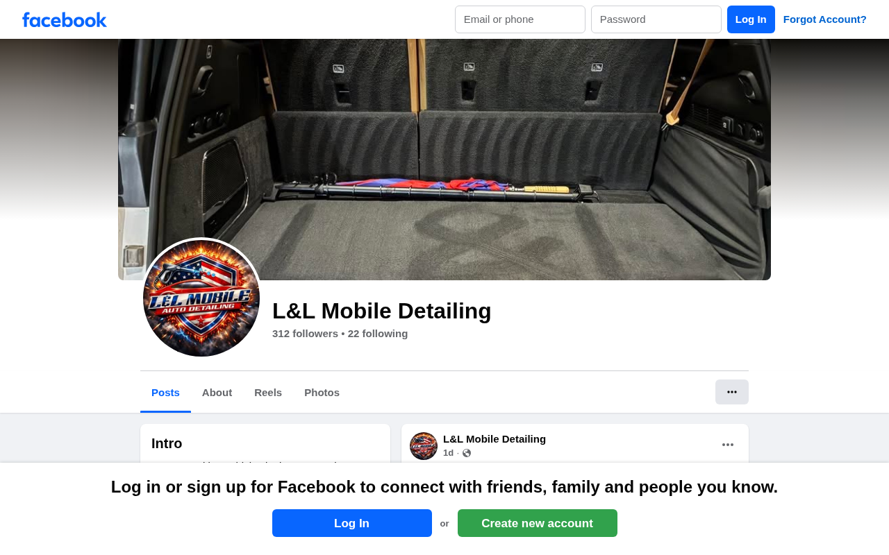 Before: L&L Mobile Detailing had only a Facebook business page
