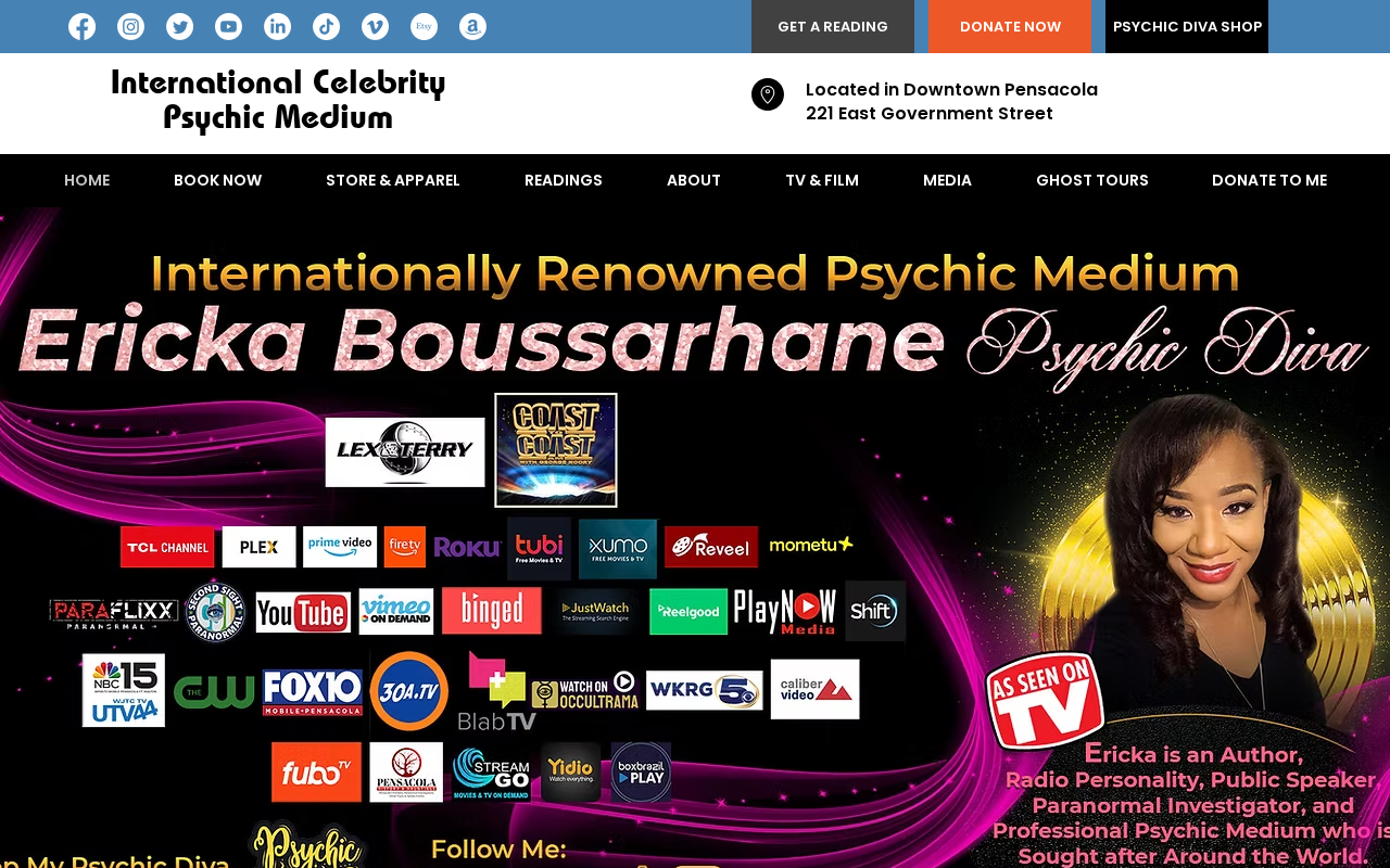 Before: the outdated coldcasepsychic.com website